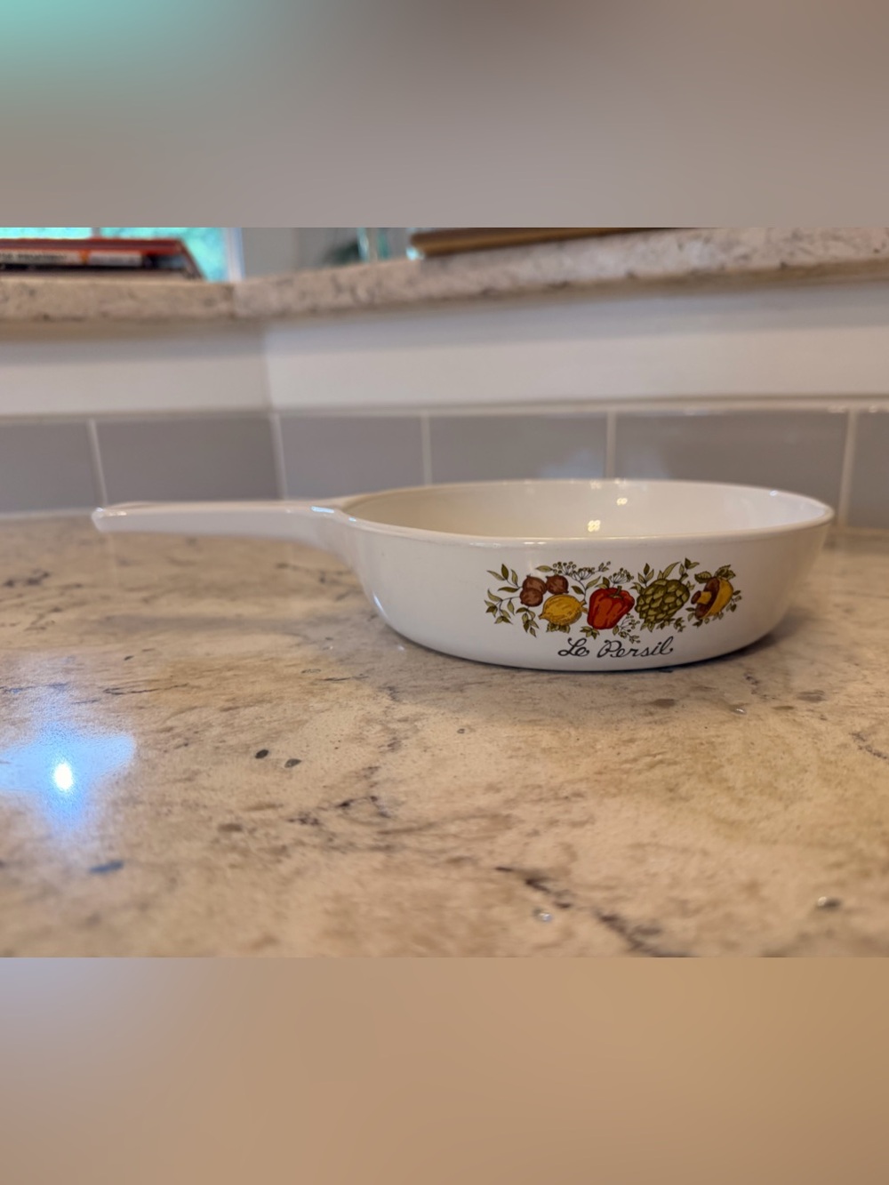 Vintage corningware Ceramic Skillet Pan spice o’ life